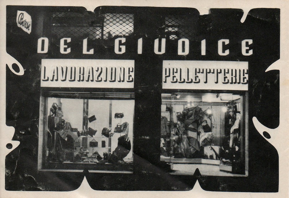 Pictures from the 70s, of the Del Giudice Roma leather goods shop in Rome