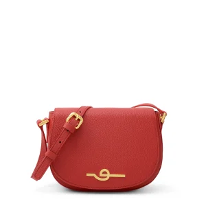 Borsa a tracolla donna in pelle artigianale rosso ciliegia - Unica - sku 2974